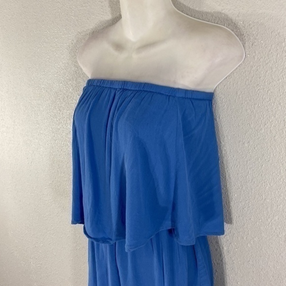 SMYM Thelma Italian Blue crepe popover romper - Picture 8 of 11
